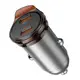 Адаптер автомобильный HOCO Rigorous port car charger NZ16B |2Type-C, 45W/3A, PD25W/QC|