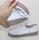 Белые женские подлинные кожаные мокасины с кружевным белым
