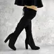 Женские ботфорты на каблуке Fashion Vanilla 1429 40 размер 25,5 см Черный