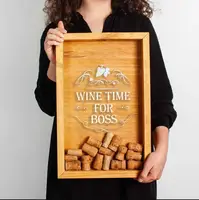 Копілка для винних корків "Wine time for boss", brown-brown, brown-brown, англійська