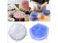 Набір силікон кришок Super Stretch Silicone Синій 6 шт.