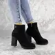Ботильоны женские Fashion Skid 2232 40 размер 25,5 см Черный