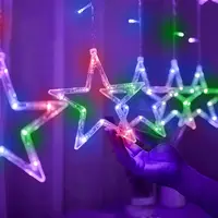 Світлодіодна гірлянда штора Lesko YLX-025 Stars Кольоровий світ 2.5 м на вікна led новорічне освітлення