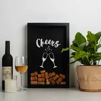 Рамка копилка "Cheers" для пробок, Черный, английский