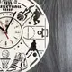 Круглые часы из дерева на стену «Баскетбол»