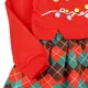 Платье детское в клетку из ткани с начесом Christmas