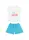 Дитячий костюм для дівчинки (футболка + шорти) GABBI KS-25-14 Блакитний на зріст 74 (14548)