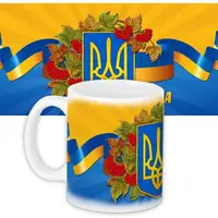 Кружка с принтом Герб Украины 330 мл (KR_UKR033)