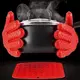 Жаропрочные термостойкие перчатки – прохватки RED GLOVE Силиконовые прихватки рукавицы для горячего