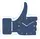 Настенные часы "Thumbs Up!", синие 23х20 см