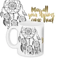 Кружка с принтом Tribal fall May all your dreams come true! 330 мл KR_TFL030