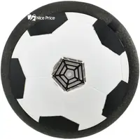 Футбольный мяч футболайзер для дома с подсветкой Hoverball черный (1266)