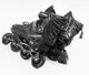 Роликовые коньки 188-L Best Roller колеса PU светящиеся. Black (размер 39-43) (173877)