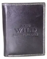 Чоловіче шкіряне портмоне ALWAYS WILD PRM034 Black чорний