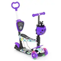 Самокат с ручкой  "Best Scooter" (фиолетовый)