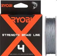 Шнур Ryobi Strength Braid 4X Gray 150м №2.0 0.23мм 13кг.