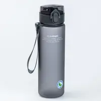 Спортивная бутылка для воды 560 мл с флип-крышкой с ремешком Серая