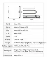 Кемпінговий ліхтар Naturehike Moonlight 1300 9000mAh NH18Y001-A White