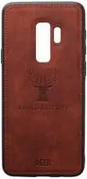 Чехол-накладка TOTO Deer Shell With Leather Effect Case Samsung Galaxy S9+ Brown