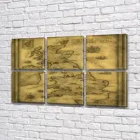 Картина модульная на ПВХ ткани, 62x95 см, (30x30-6)