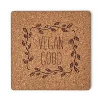 Подставка сервировочная Mazhura Vegan Good MZ-731437 9.5х9.5 см бежевая
