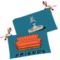 Женская косметичка с принтом на молнии Friends 20х12 см