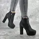 Ботильоны женские на каблуке Fashion Dorf 2383 39 размер 25 см Серый