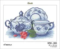 Заготовка для вышивки ТМ Золотая Подкова Гжель ЗПН-003