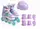 Комплект роликов с защитой 009-7 S Best Roller колеса PU светящиеся. Multicolor (размер 31-34) (186091)