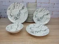 Сервиз столовый TULU Grey KL24-marble-GRAY 24 предмета