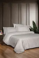 Постільна білизна First Choice Jacquard Satin Etnic Beige жаккард сатин сатин Туреччина 200х220см