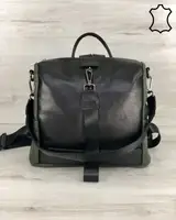 Сумка рюкзак Angelo черный с оливковым
