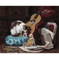 Картина по номерам "Семья музыкантов" ©Henriette Ronner-Knip Идейка KHO4493 40х50 см