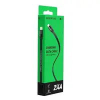 Кабель USB Borofone Glory Lightning BU8-L-BlaСk 1.2 м чорний