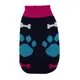 Свитер для собак Taotaopets 357704 Лапки и косточки Dark Blue L кофта