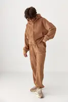 Спортивний костюм з двостороннього флісу - коричневий цвет, L/XL