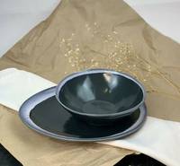 Тарілка овальна Декор Кераміка Graphite Г-2622 26х22 см чорна