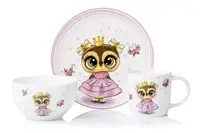 Набор детской посуды Ardesto PrinСess owl AR-3453-OS 3 предмета