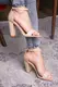 Женские босоножки на каблуке Fashion Swirly 1774 40 размер 25,5 см Бежевый