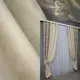 Комбинированные (2шт.1,3х2,7м.) шторы, лен. Цвет бежевый с серо-золотистым. Код 014дк (1265-1351ш) 11-0027