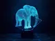 Сменная пластина для 3D ламп "Слон 2" 3DTOYSLAMP