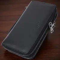 Стильний чоловічий клатч на два відділення із натуральної шкіри ST Leather 22700 Чорний