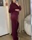 Велюровый спортивный костюм LX2035 Бордовый XXL/3XL