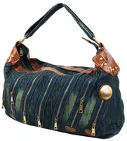 Женская  сумка Fashion jeans bag темно-синяя