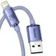 Кабель Baseus Crystal Shine Series Fast Charging Data Cable USB to iP 2.4A 1.2m, Purple (CAJY000005)