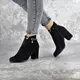 Ботильоны женские Fashion Bluebeard 2339 37 размер 24 см Черный