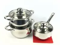 Набор посуды Best Seller LB-1927B-7 7 предметов серебристый