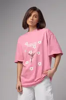 Футболка tie-dye с принтом Nirvana - розовый цвет, S
