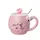 Чашка фарфоровая Flamingo 500мл с крышкой и ложкой чашки для кофе Nice day HPCY8276ND