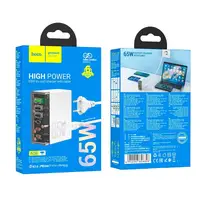 Адаптер мережевий HOCO Fuerza six-port charger N36 |3USB/3Type-C, 65W/3A, PD/QC|